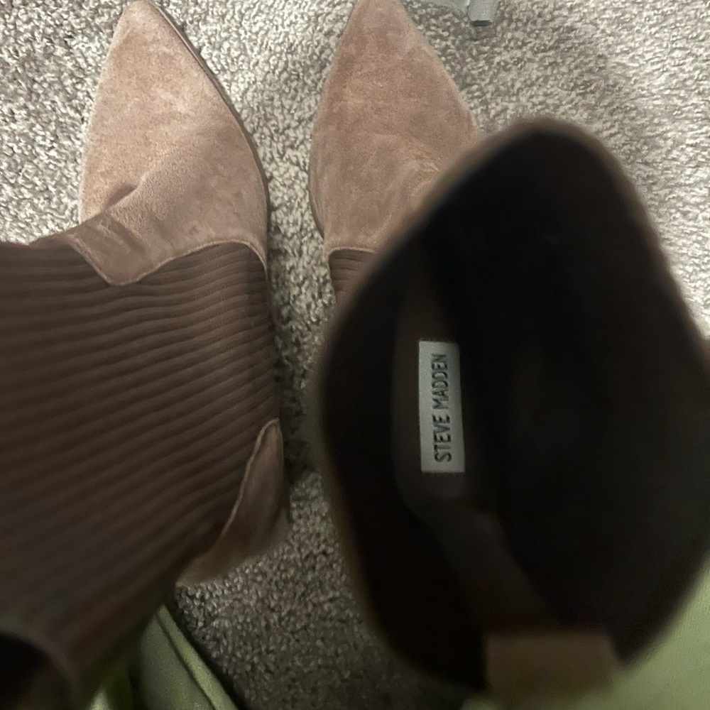 Steve Madden Chocolate Heeled Boots - Picture 6 of 9